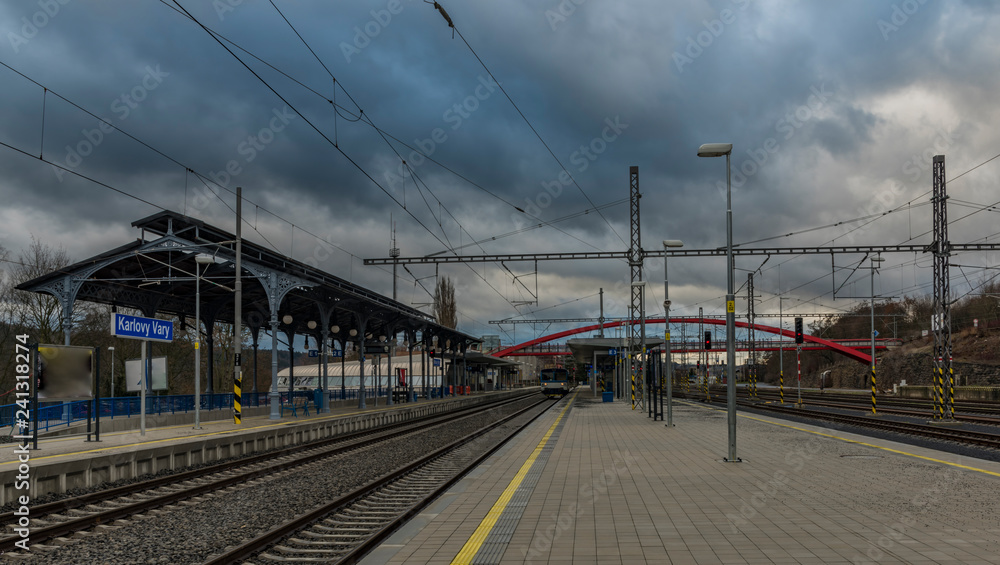 New station after reconstruction in Karlovy Vary spa town New station after reconstruction in Karlovy Vary spa town