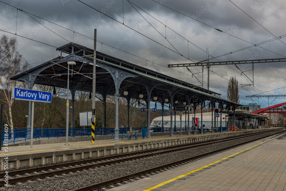 New station after reconstruction in Karlovy Vary spa town New station after reconstruction in Karlovy Vary spa town