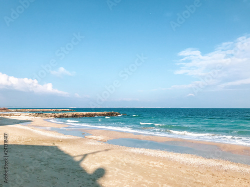 Beautiful Beach And Incredible Sea In Pomorie  Bulgaria.