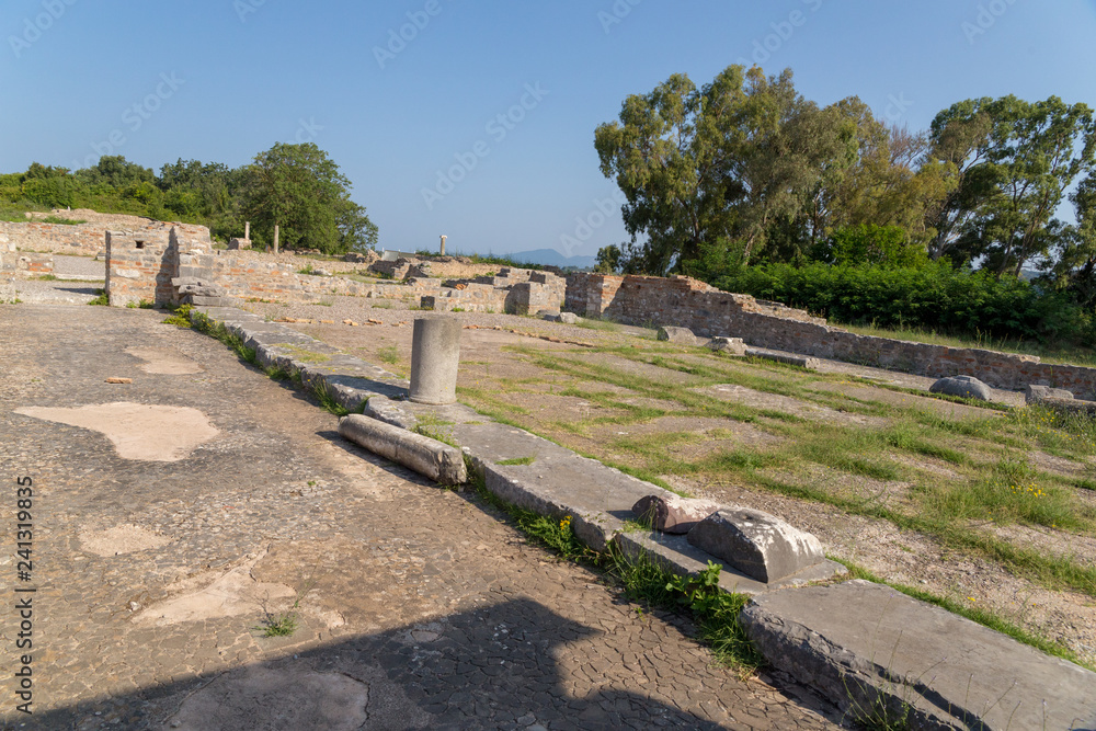 ancient Nikopolis in preveza greece paleochristian church in the castle of Nikolopils culumns mosaics ancient Nikopolis in preveza greece paleochristian church in the castle of Nikolopils culumns mosaics