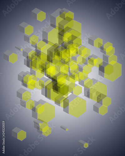 3D Hexagon Background  Geometric and Honeycomb shape