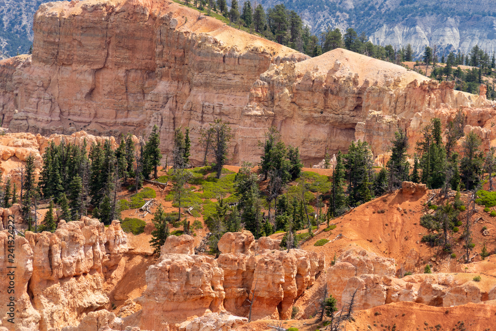 Aerial view of forests and red rock in Utah Bryce Canyon Aerial view of forests and red rock in Utah Bryce Canyon