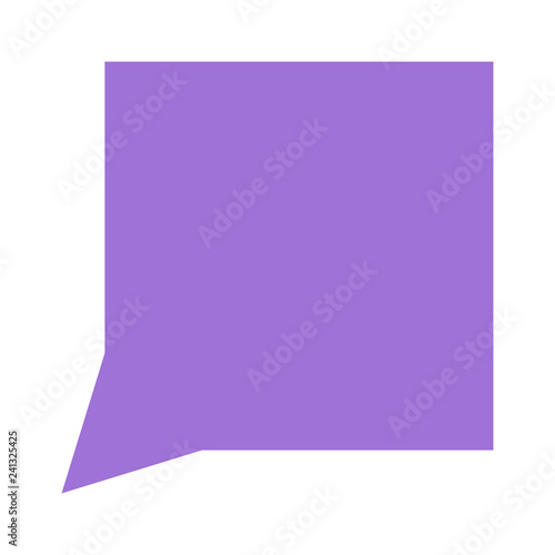Square blank speech bubble sign or empty map pin icon. Design graphic element is saved as a vector illustration