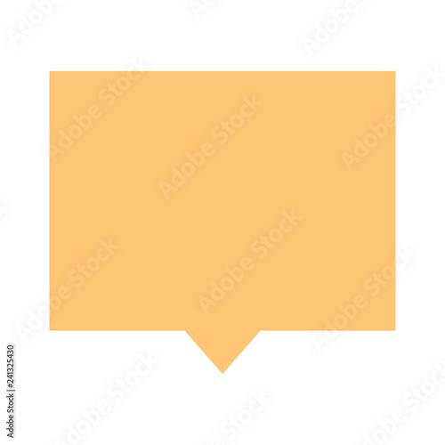 Rectangle blank speech bubble sign or empty map pin icon. Design graphic element is saved as a vector illustration