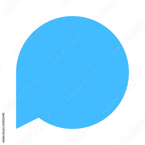 Circle blank speech bubble sign or empty map pin icon. Design graphic element is saved as a vector illustration
