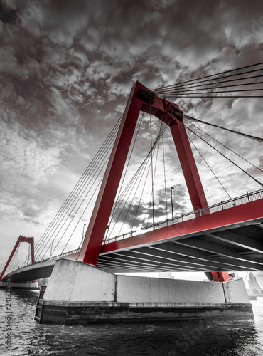 Obraz na płótnie bridge Rotterdam w salonie