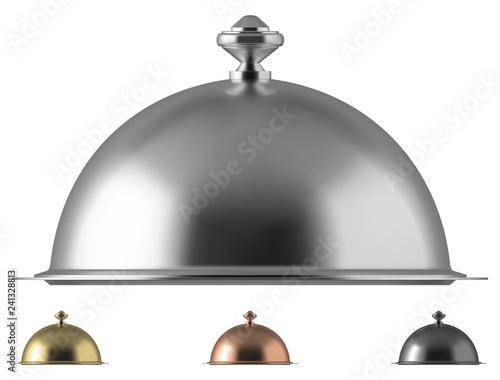 Metal food cloche dome