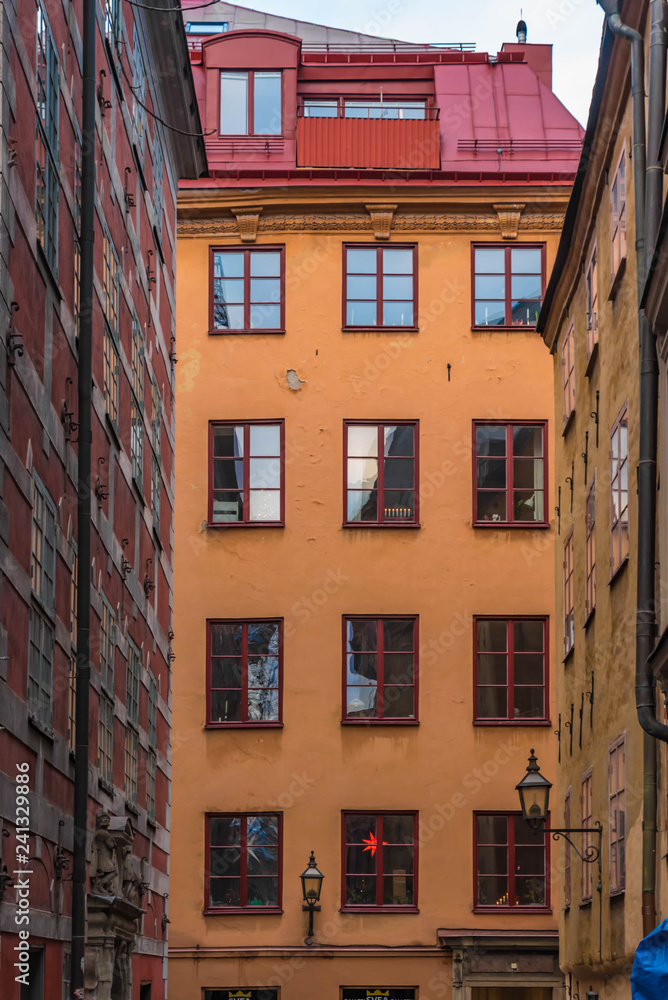 Naklejka premium Altstadtgasse Gamla Stan Stockholm