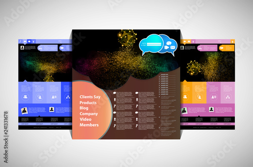 Website design template, vector