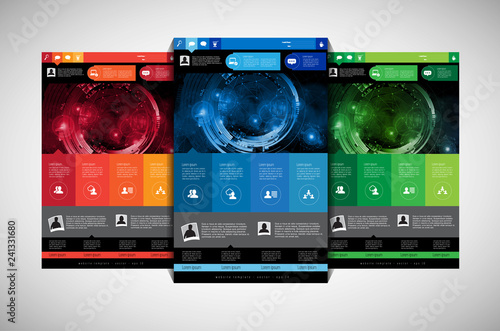 Website design template, vector