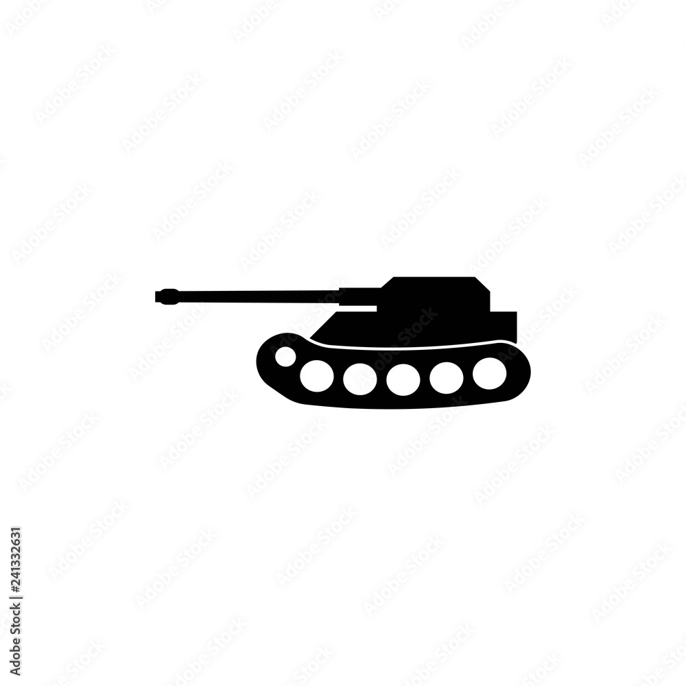 Military tank icon vector Military tank icon vector