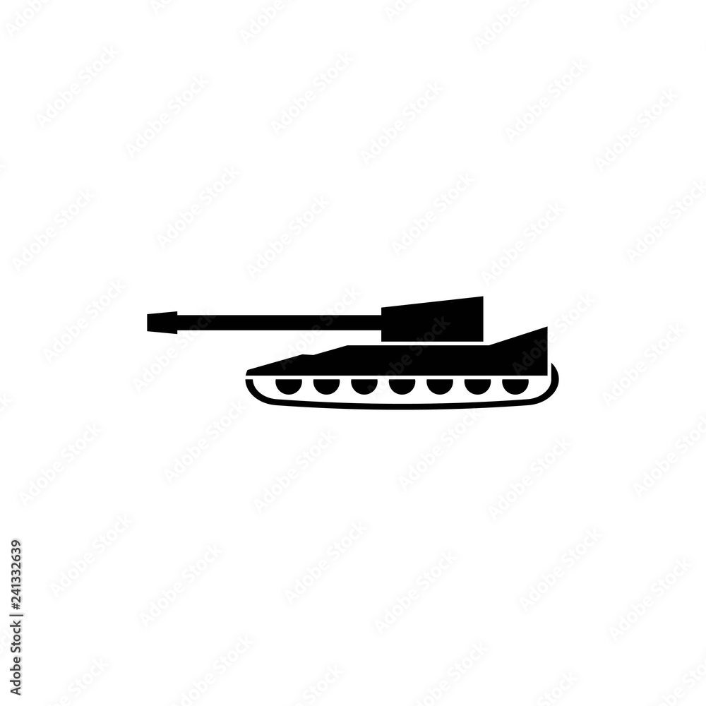 Simple military tank icon vector