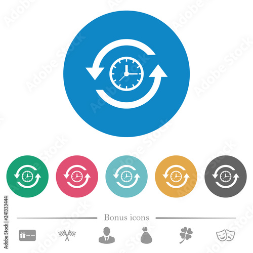 History flat round icons