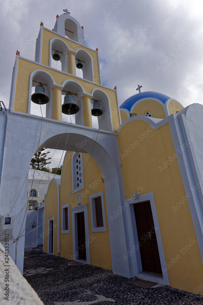 Eglise de Vothonas, Ile de Santorin, Cyclades, Grèce