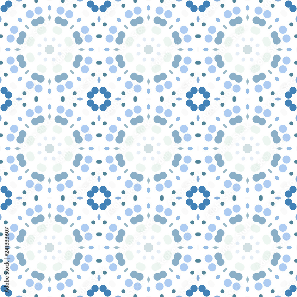 Seamless abstract pattern background with a variety of colored circles.