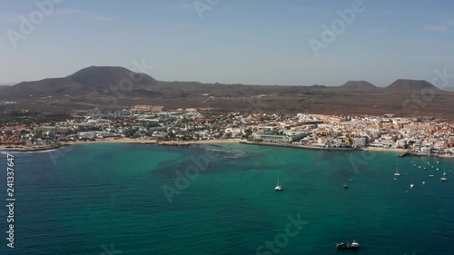 Wallpaper Mural Panning aerial shot of Corralejo, Spain, Fuerteventura Torontodigital.ca