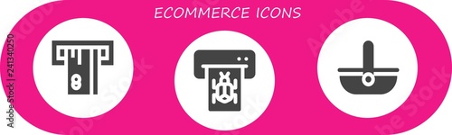 Vector icons pack of 3 filled ecommerce icons