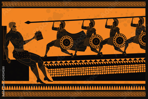 Odyssey Polyphemus titan attacked by Odysseus greek myth