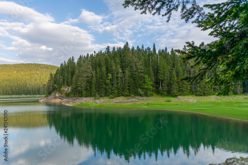 Fototapeta Naklejka Na Ścianę i Meble -  The magnificent Black Lake is located in the National Park Durmitor in the north of Montenegro.