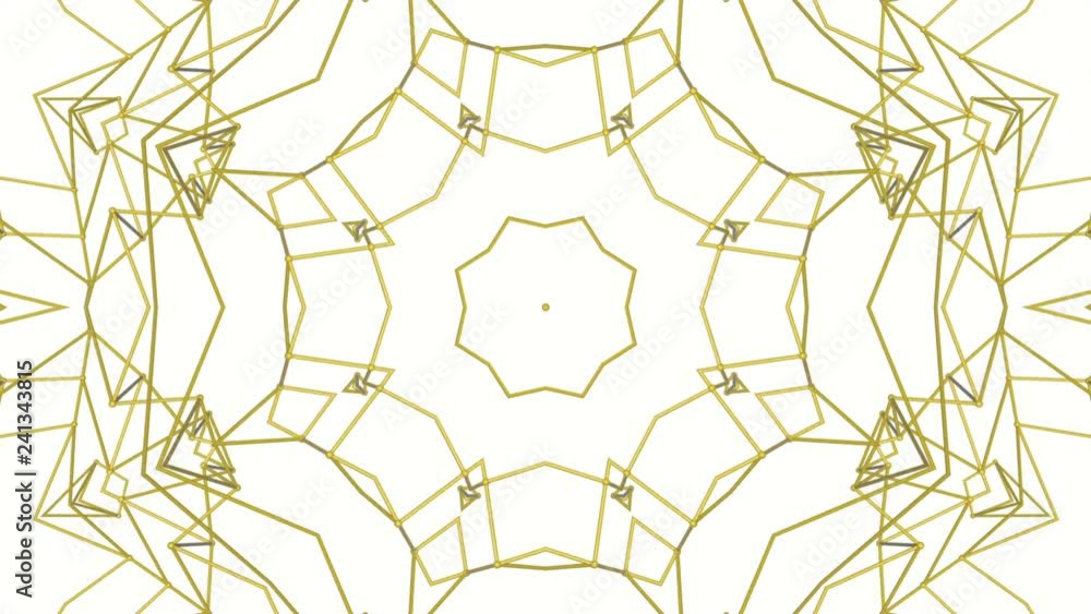 patterns of yellow stripes. kaleidoscope background. abstract animation. 3d render patterns of yellow stripes. kaleidoscope background. abstract animation. 3d render