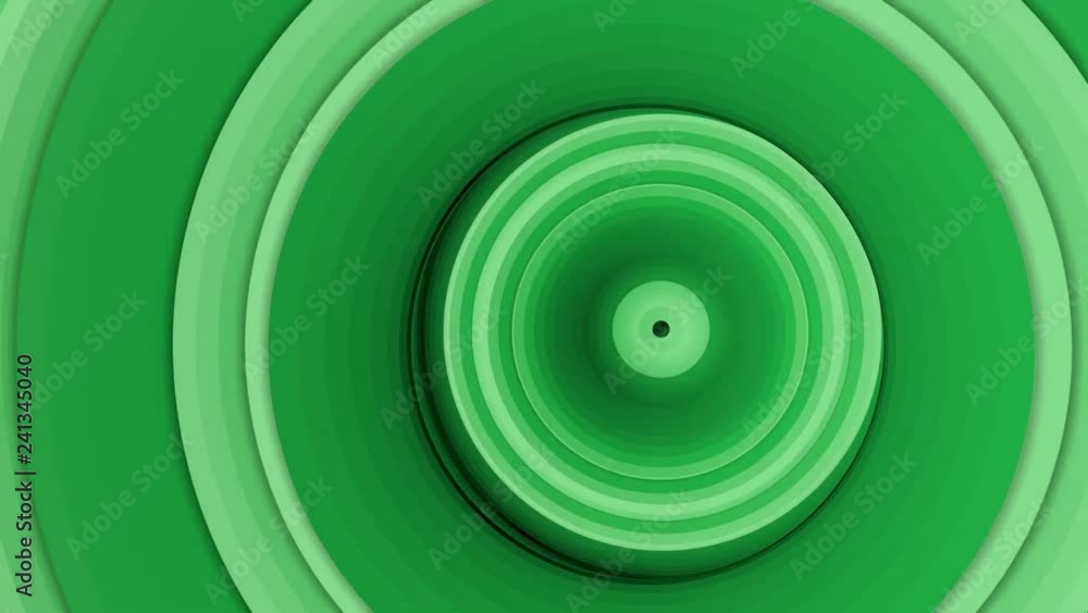 three-dimensional green figure deformed by circular waves. abstract background. 3d render three-dimensional green figure deformed by circular waves. abstract background. 3d render