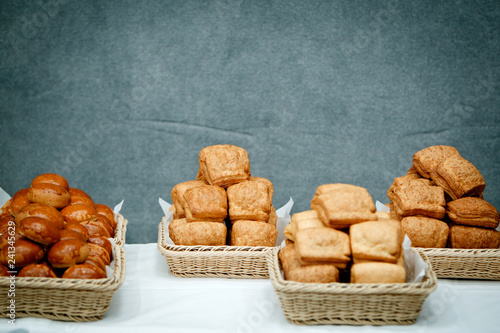 The pies and the puffs on the table