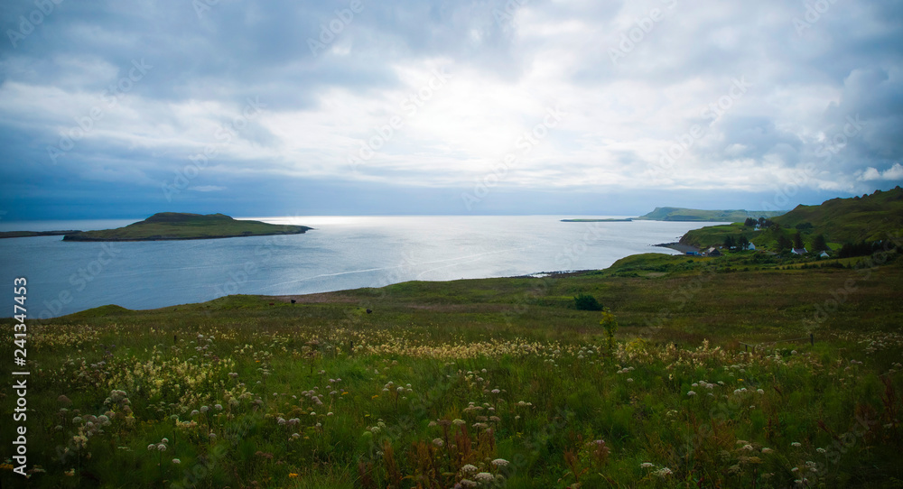 Scottish coast with cliffs