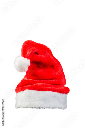 Christmas hat on white background , clipping path