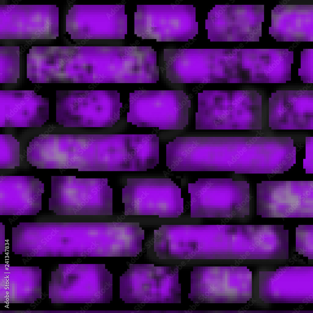 Pixel 8 bit drawn colored brick tile square pattern Pixel 8 bit drawn colored brick tile square pattern