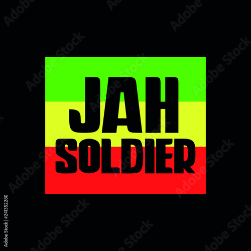 reggae rasta jah soldier flag poster jamaica