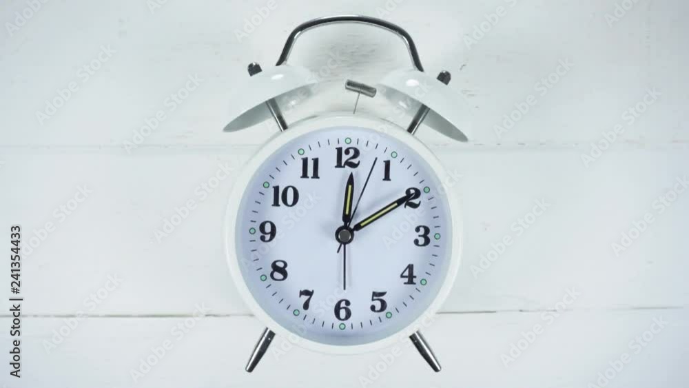 Rush hour, eat lunch Twelve o'clock Time lapse 20 minutes on White background.