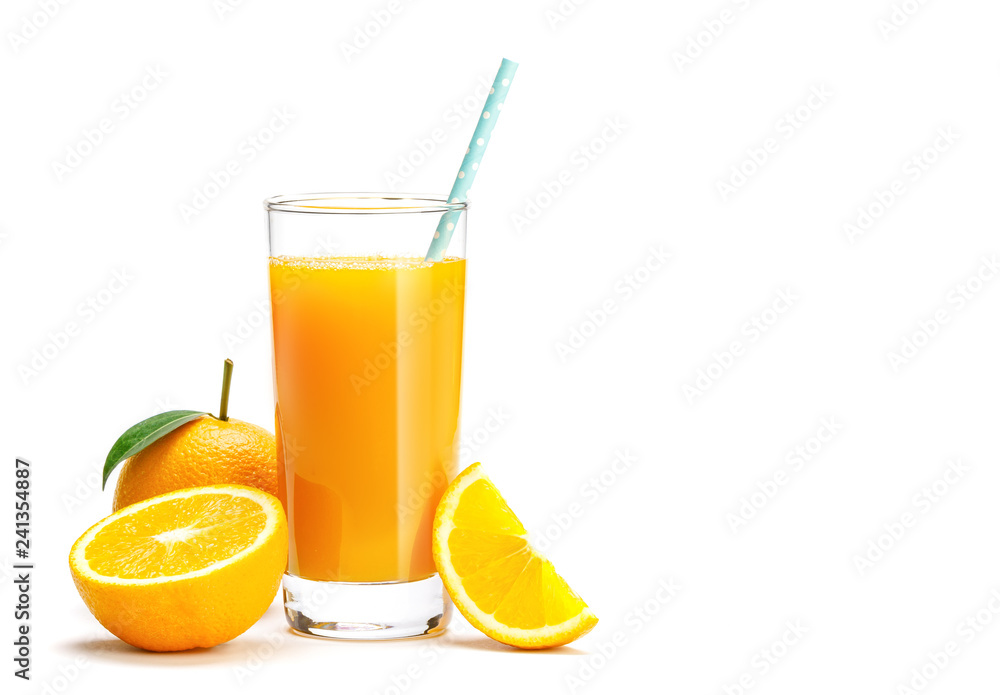 Glass of fresh orange juice isolate on white background, Fresh fruits Orange juice in glass with group of orange on white Glass of fresh orange juice isolate on white background, Fresh fruits Orange juice in glass with group of orange on white
