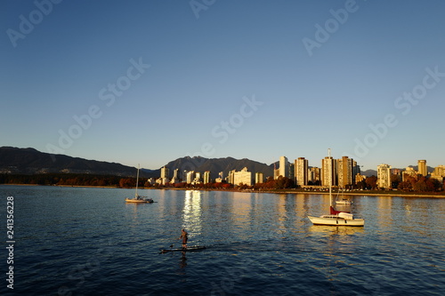 Paddle boarding in False Creek Vancouver