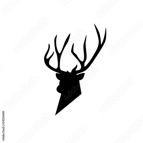 deer head logo icon illustration vector