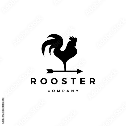 rooster logo vector arrow icon illustration