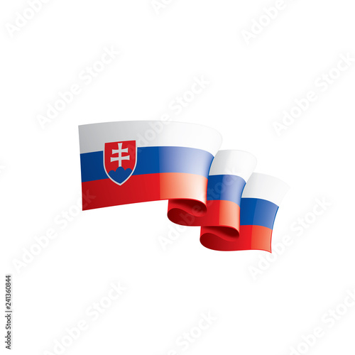 Obraz na plátně Slovakia flag, vector illustration on a white background