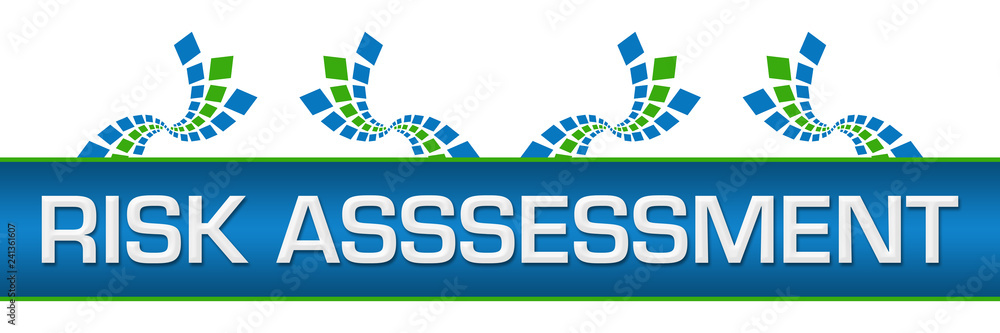 Risk Assessment Green Blue Abstract Top Stock Illustration | Adobe Stock