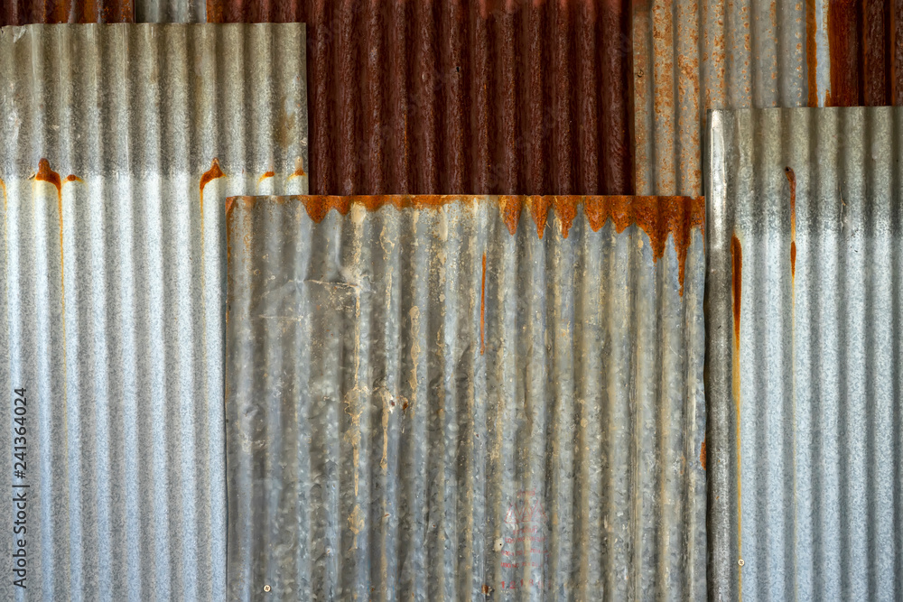 Obraz premium Old zinc sheets retro background