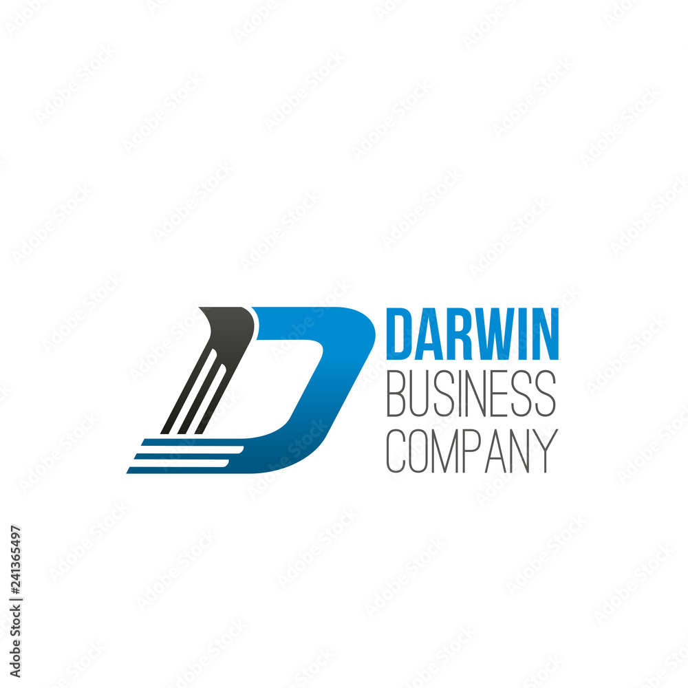 Darwin business company vector letter D icon Darwin business company vector letter D icon
