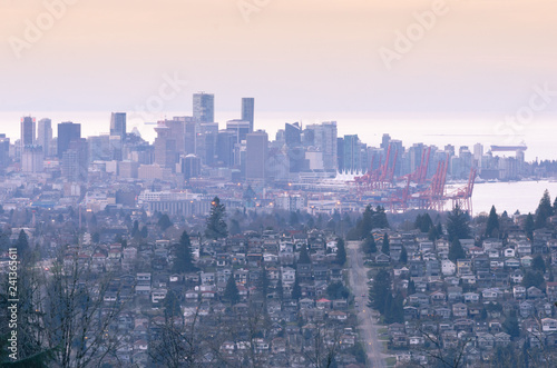 View on Vancouver skyline from the east