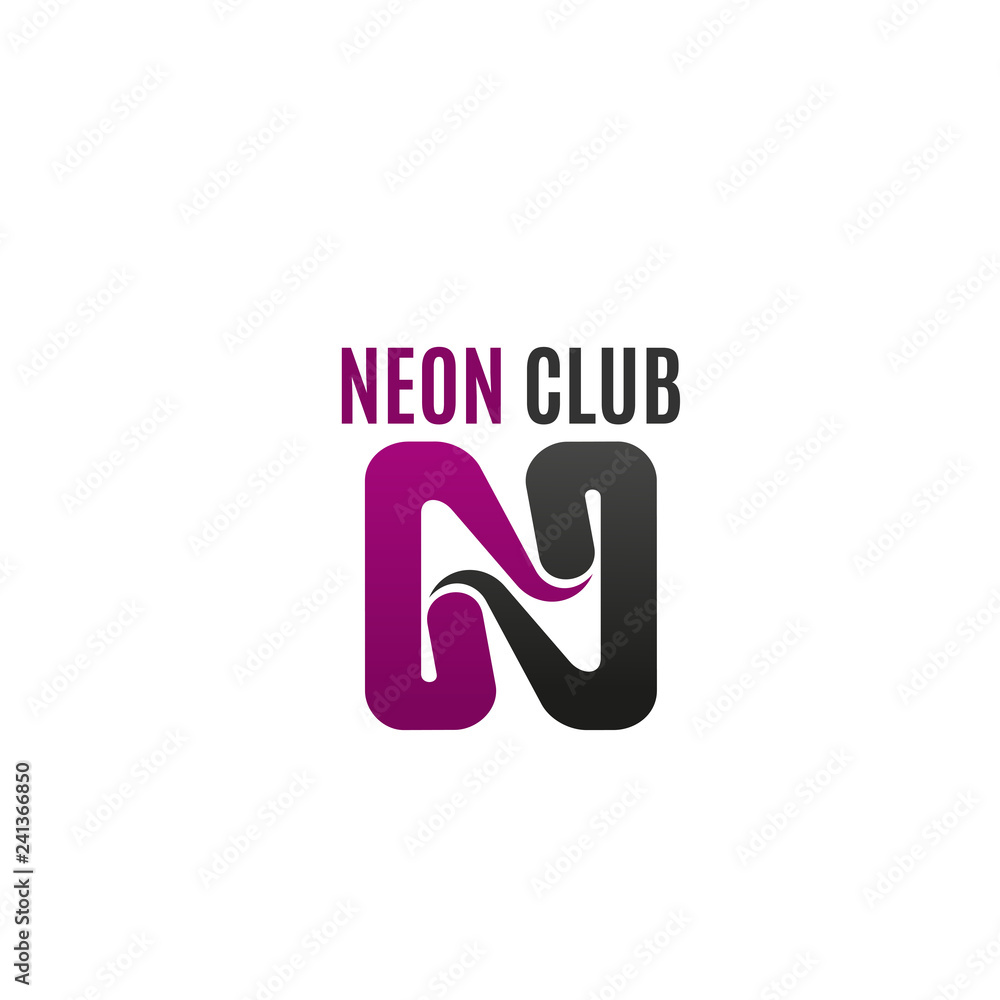 Neon club vector icon Neon club vector icon