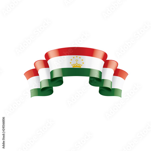 Tajikistan flag, vector illustration on a white background Free Download Tajikistan flag, vector illustration on a white background - GFXLoad