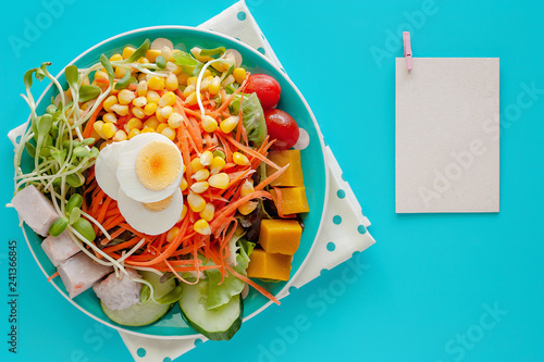 Fresh salad vegetable with ...