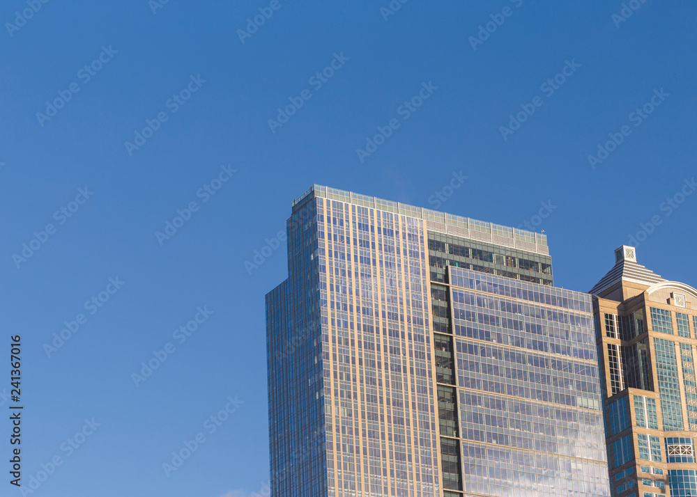 A partial view of buldings