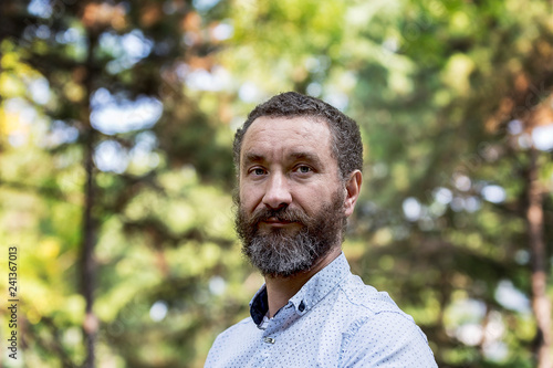 cute smiling man with a grizzled beard