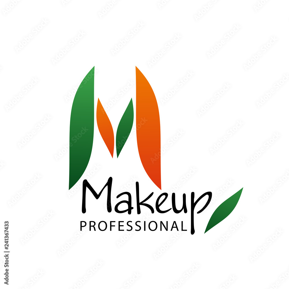 M letter vector icon for makeup beauty salon M letter vector icon for makeup beauty salon