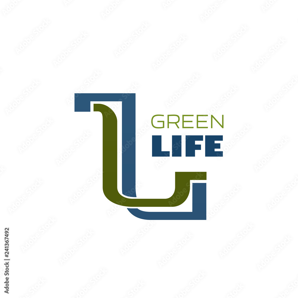 Green life icon for nature ecology and environment Green life icon for nature ecology and environment