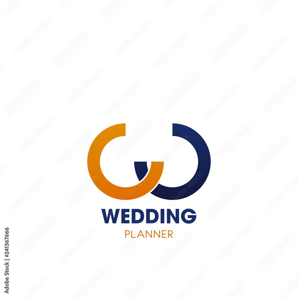 Wedding planner emblem for business card design Wedding planner emblem for business card design
