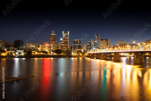 Portland Oregon Night Cityscape