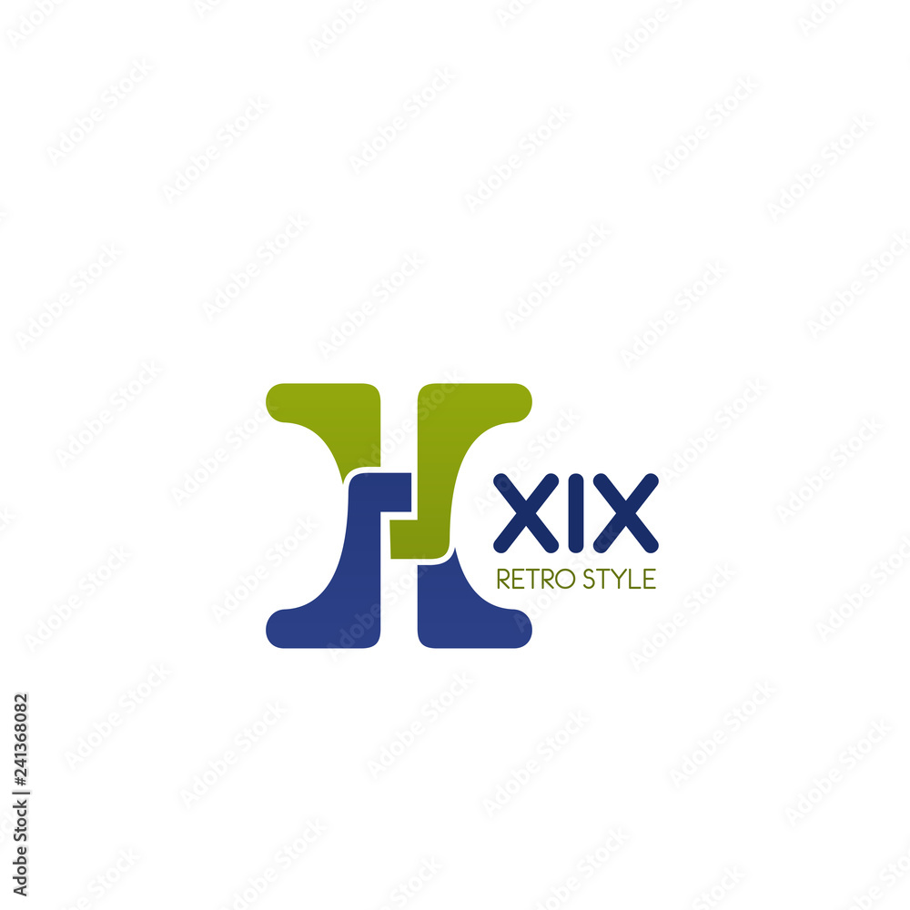 X letter vector icon for retro style design X letter vector icon for retro style design